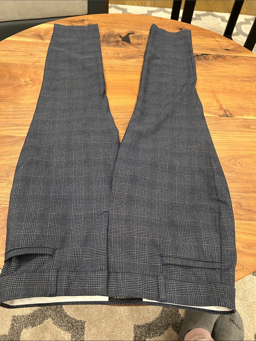 Banana Republic blue plaid pants